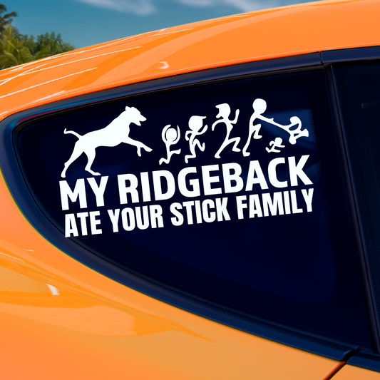 My Ridgeback Ate Your Stick Family Sticker