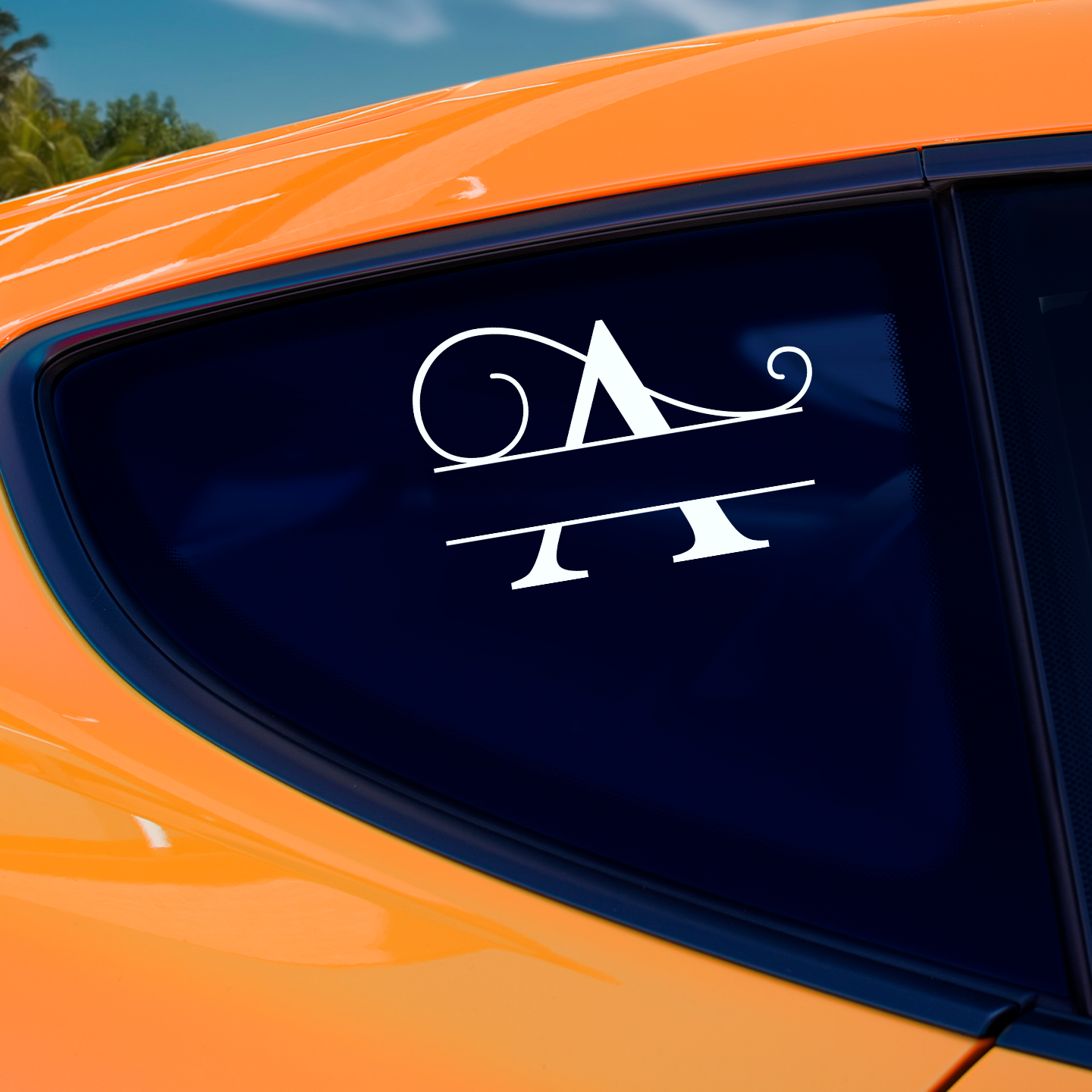 Custom Monogram Split Letter Sticker