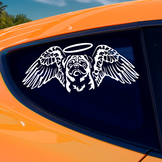 Pug Angel Dog Sticker