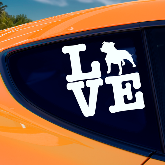 Staffordshire Bull Terrier Love Sticker