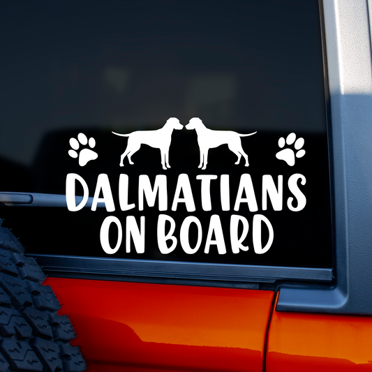 Dalmatians On Board Sticker