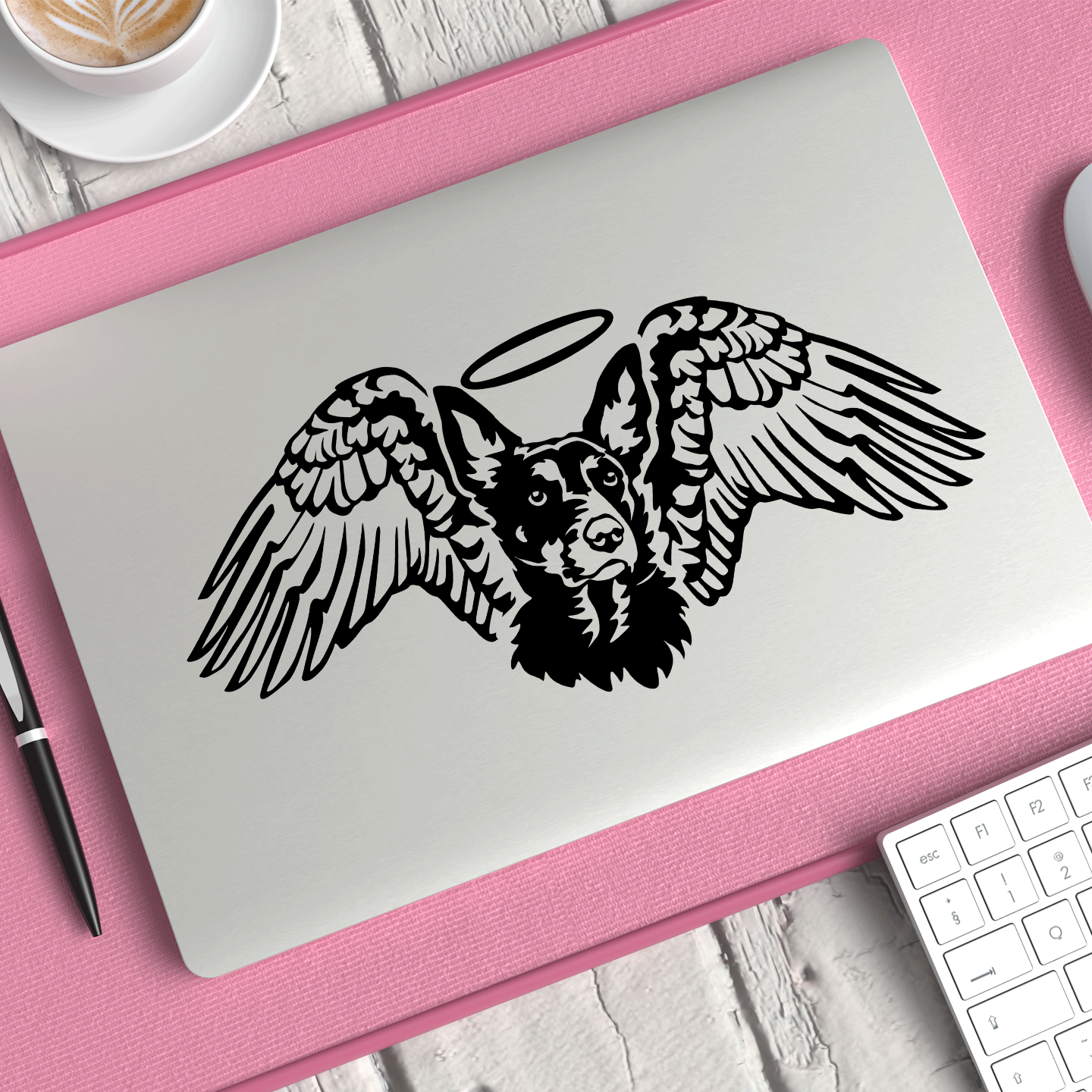 Kelpie Angel Dog Sticker