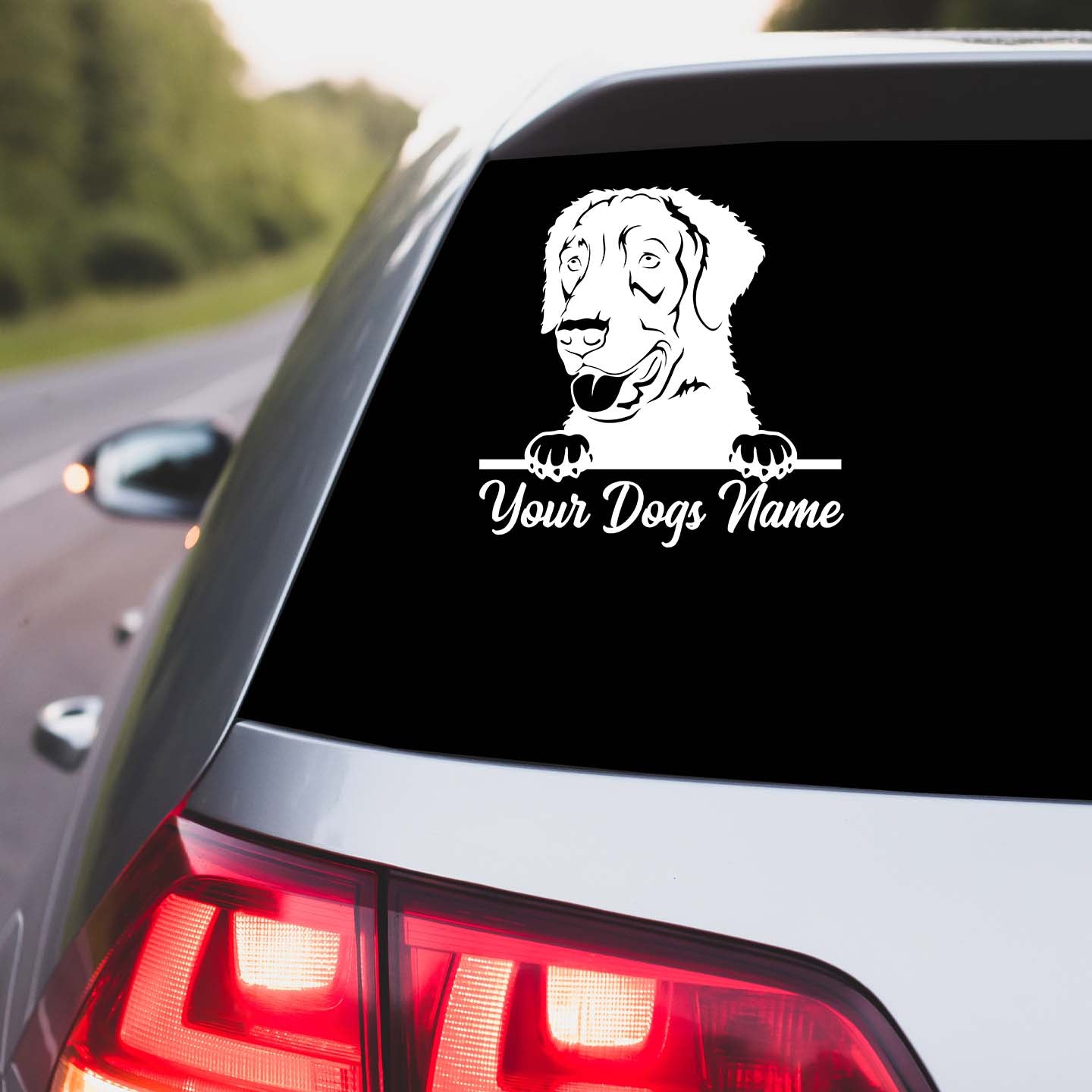 Custom Curly Coated Retriever Dog Sticker