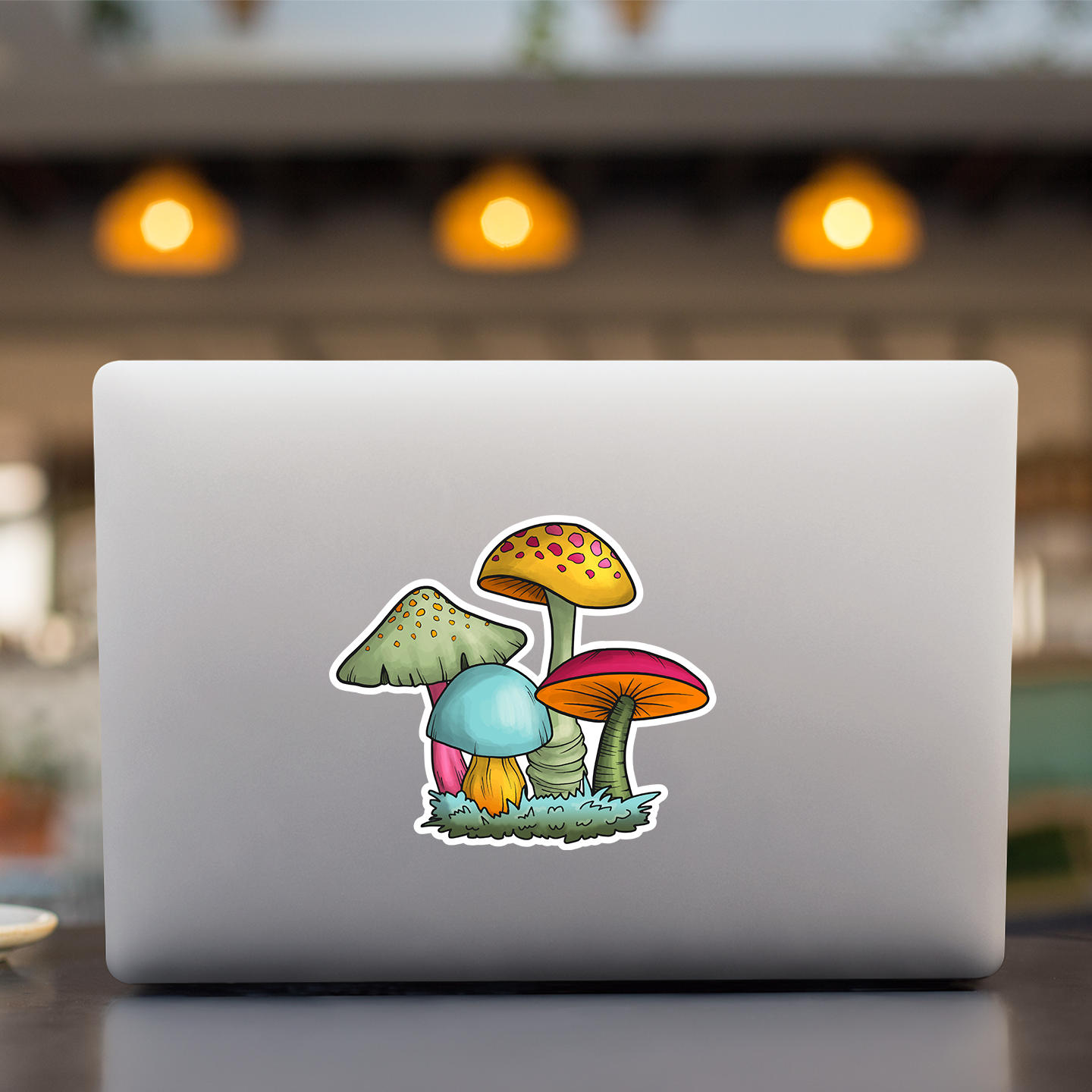 Retro Mushrooms Sticker