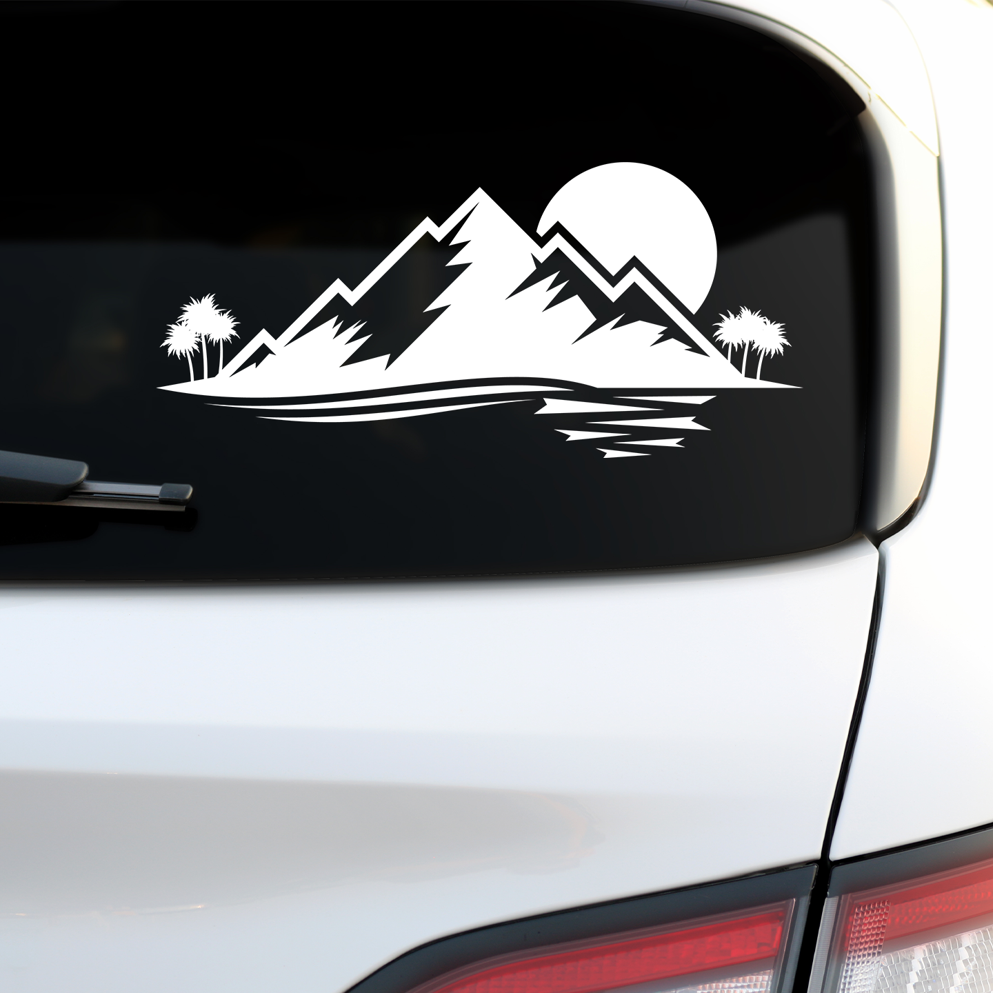 Mountain Palm Trees Decal