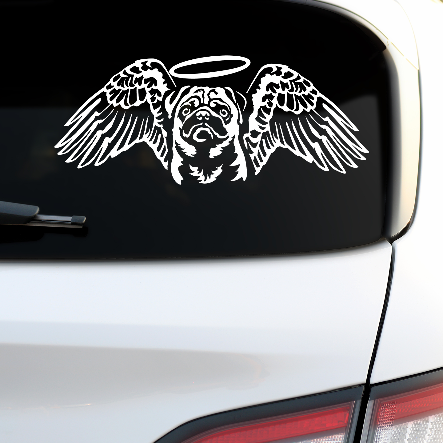 Pug Angel Dog Sticker
