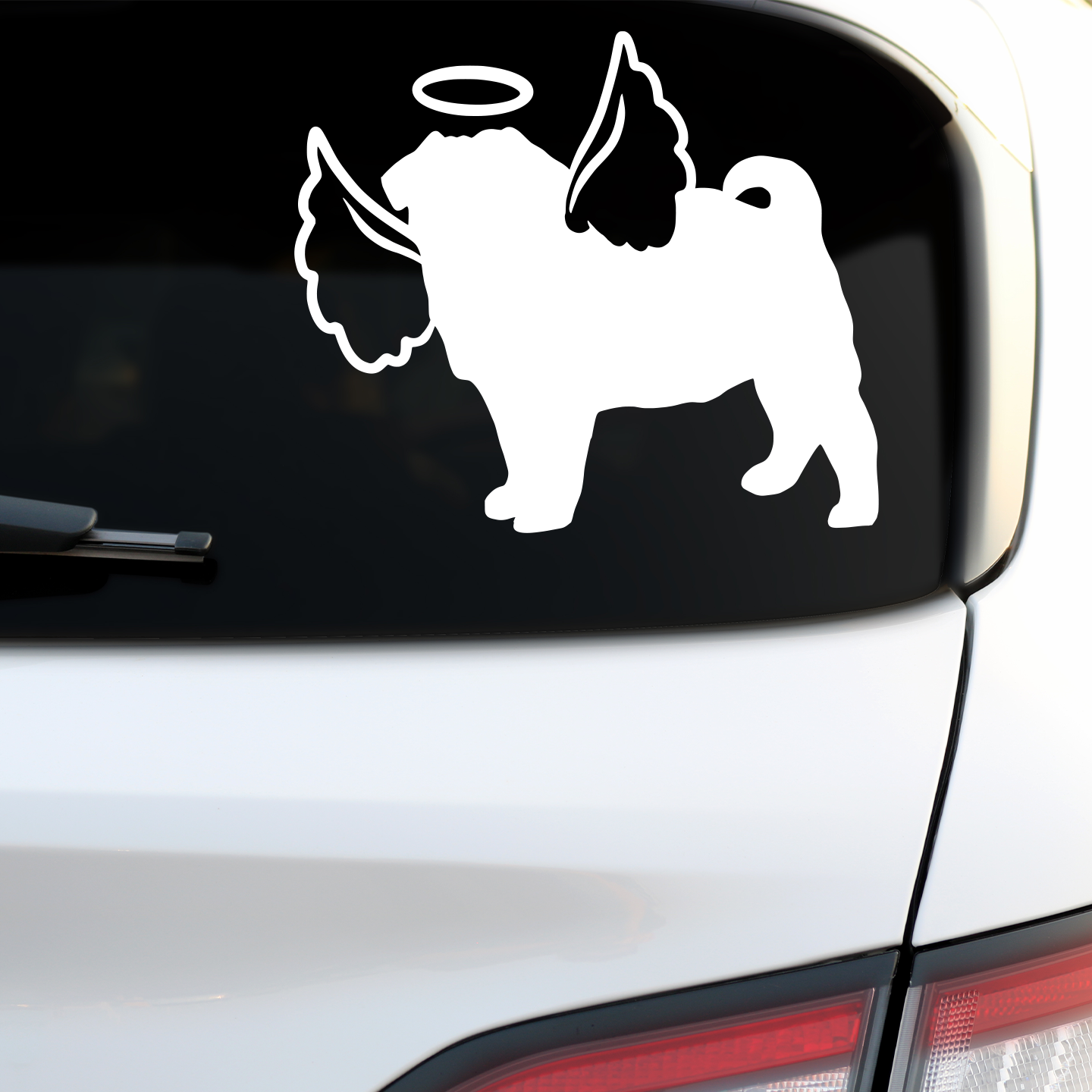 Pug With Angel Wings Sticker