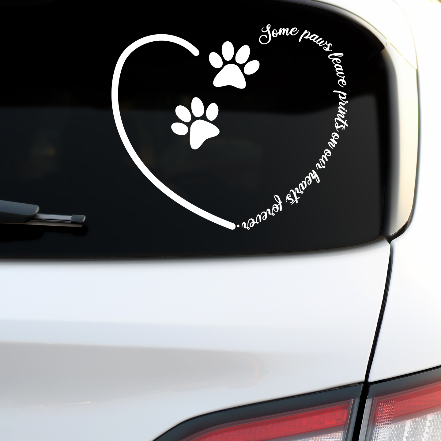Some Paws Leave Prints On Our Hearts Pet Memorial Sticker