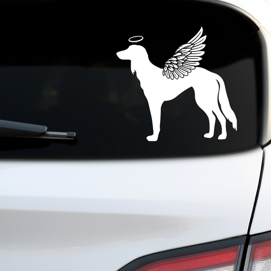 Saluki Angel Wings Memorial Sticker