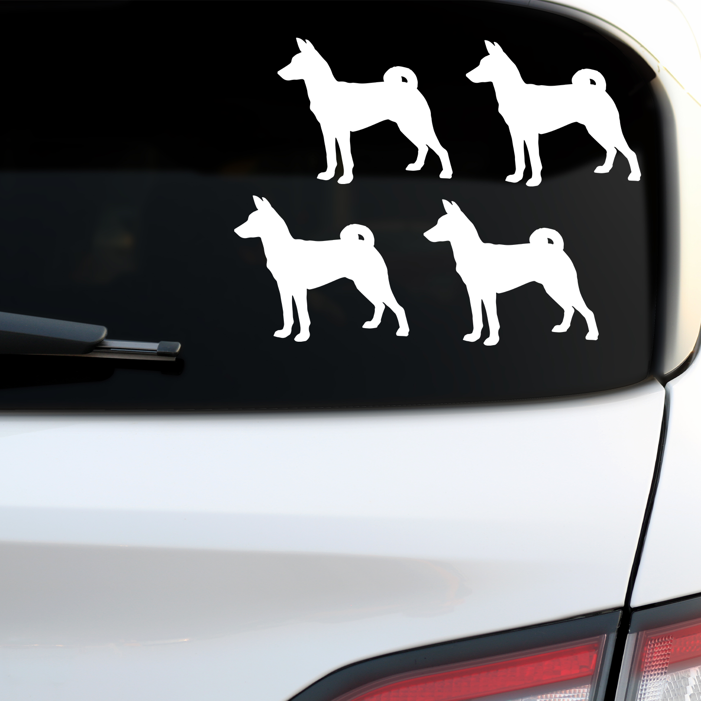 Basenji Silhouette Stickers