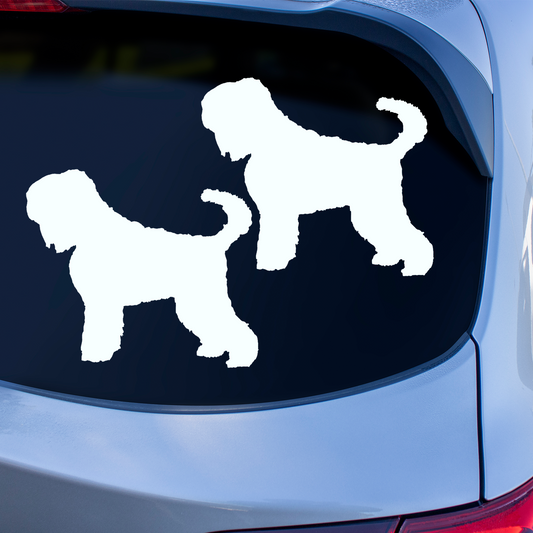 Black Russian Terrier Silhouette Stickers