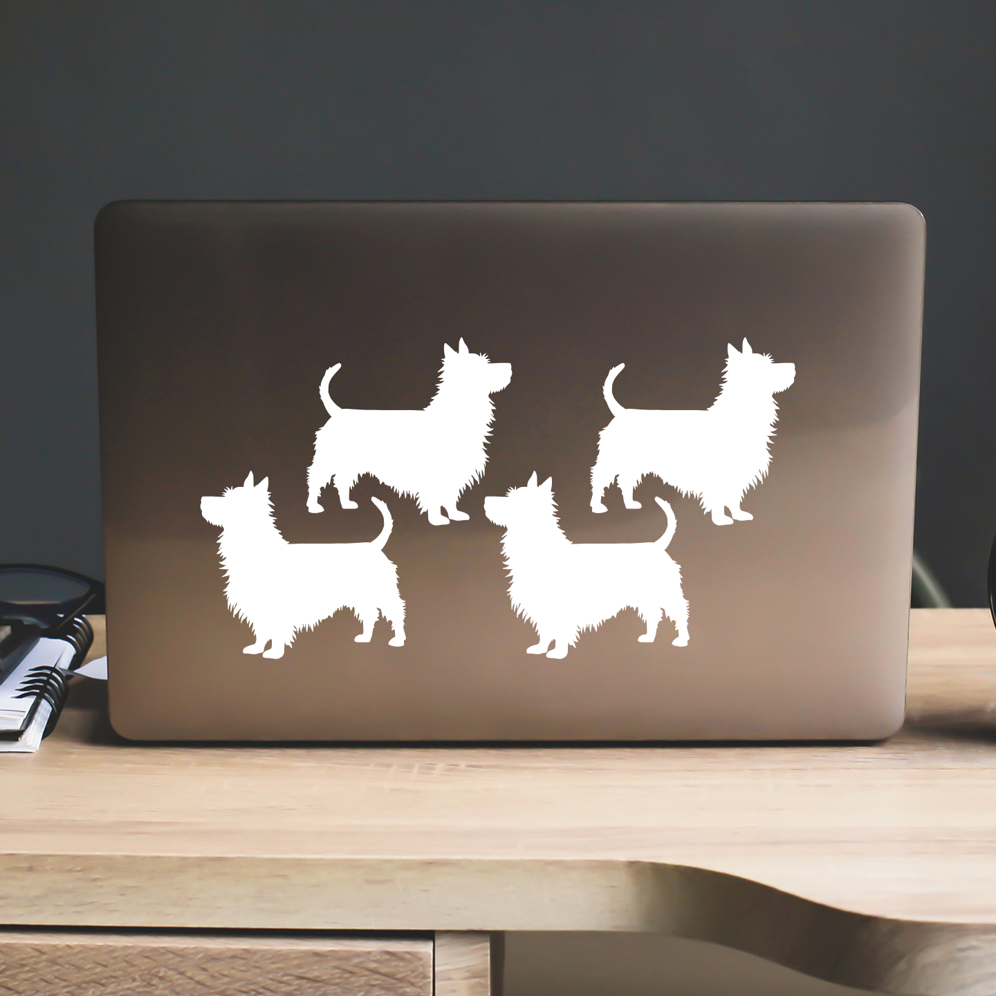 Australian Terrier Silhouette Stickers