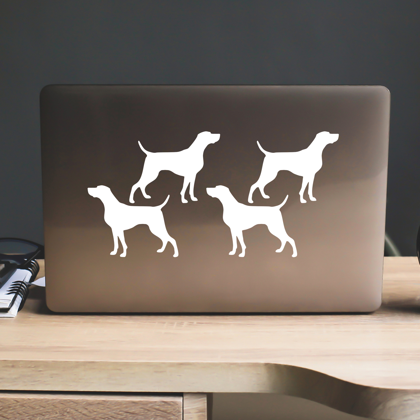 Weimaraner Silhouette Stickers