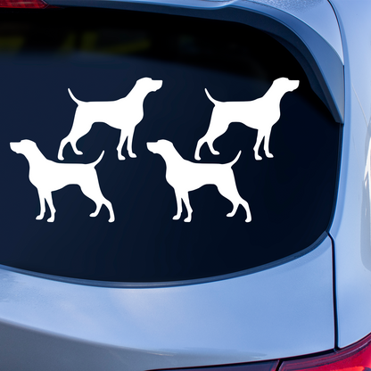 Weimaraner Silhouette Stickers