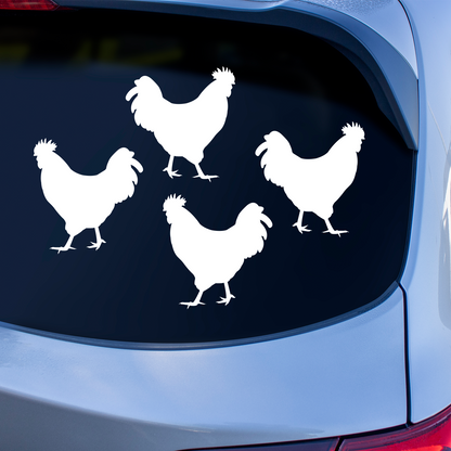 Sussex Chicken Silhouette Stickers