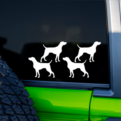 Weimaraner Silhouette Stickers