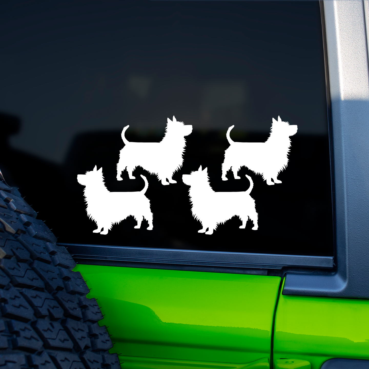 Australian Terrier Silhouette Stickers