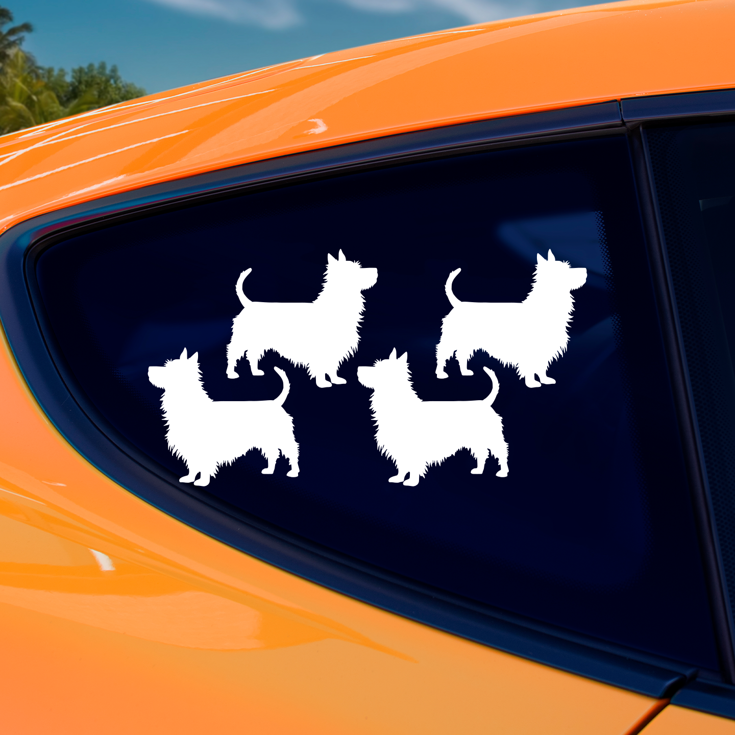 Australian Terrier Silhouette Stickers