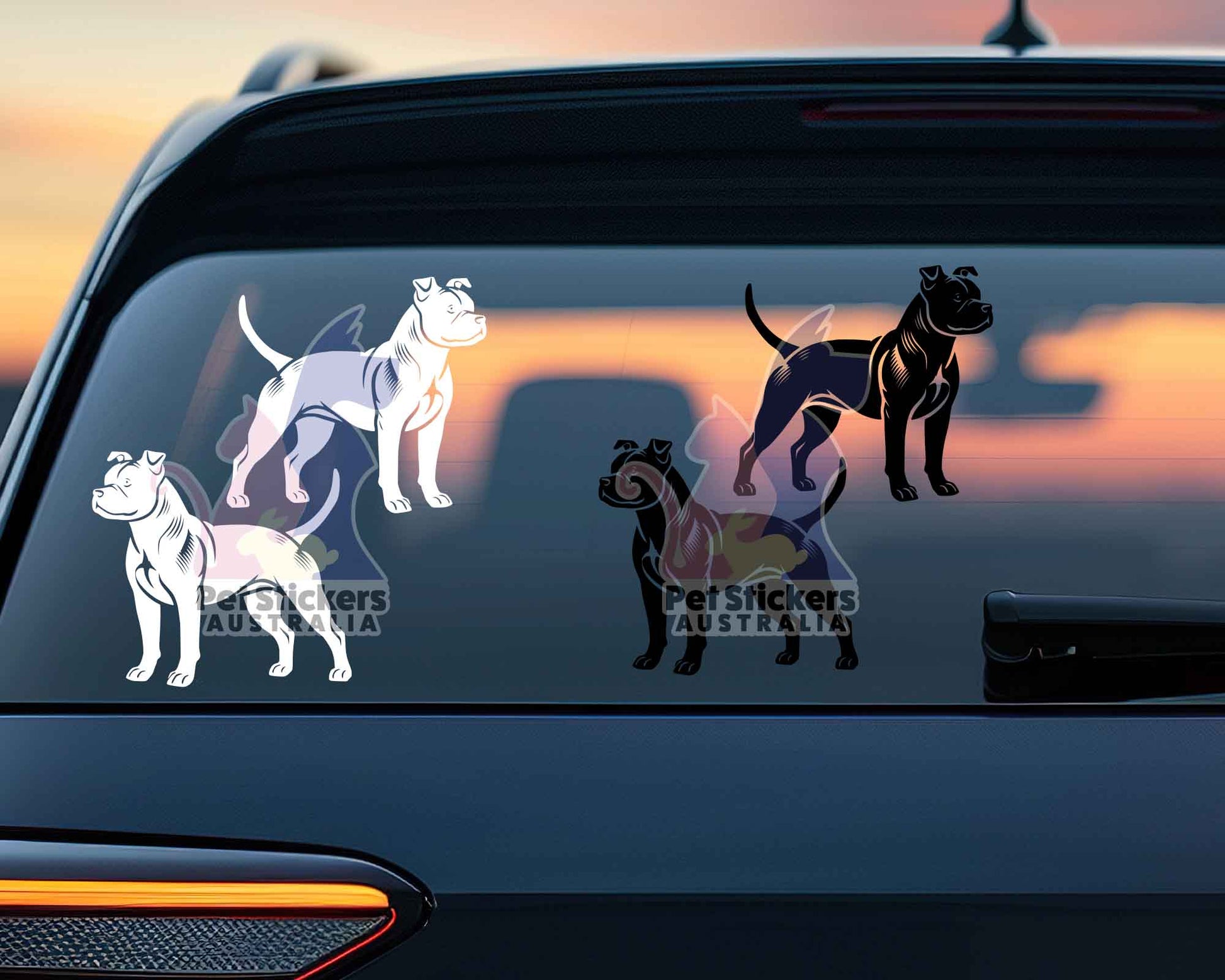 American Staffordshire Silhouette Stickers