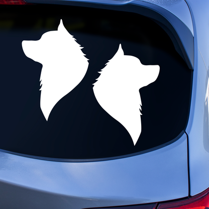 Alaskan Malamute Silhouette Stickers