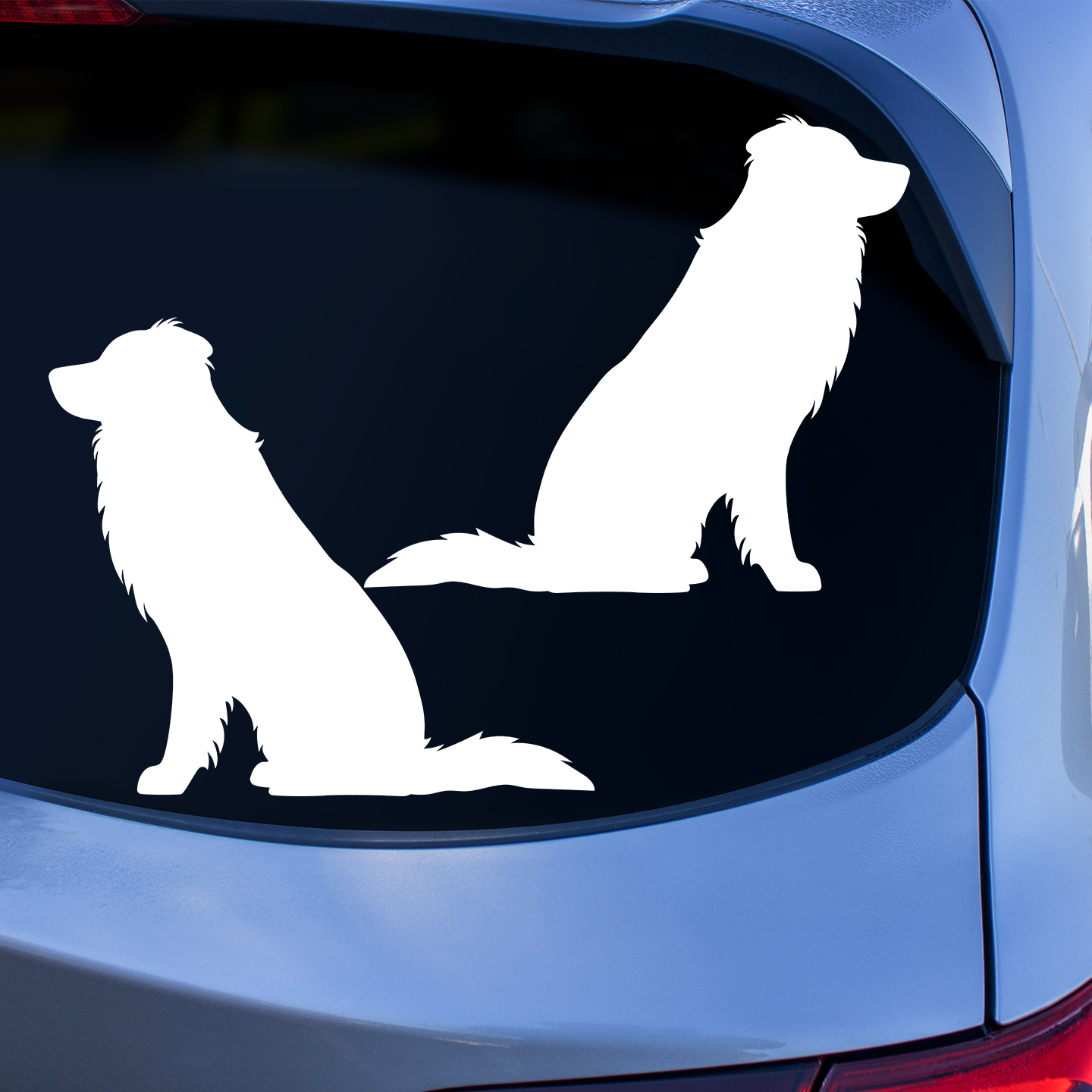 Australian Shepherd Silhouette Stickers