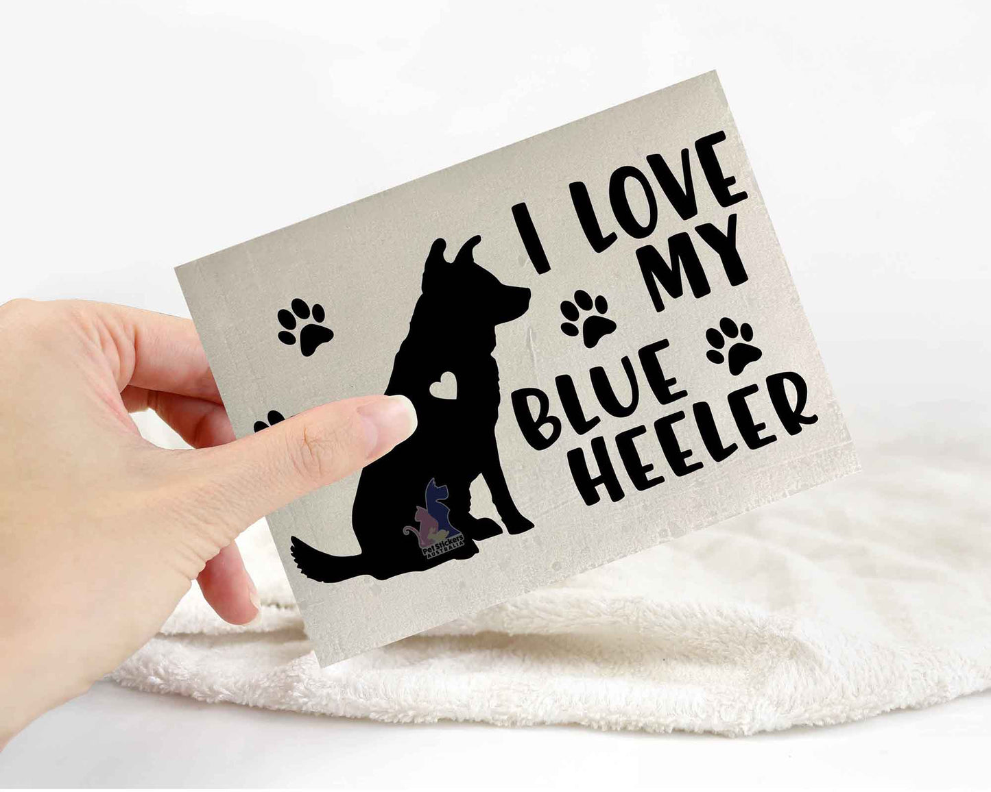 I Love My Blue Heeler Sticker