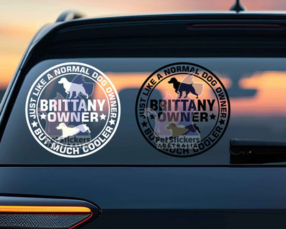 Brittany Dog Owner But Cooler Sticker