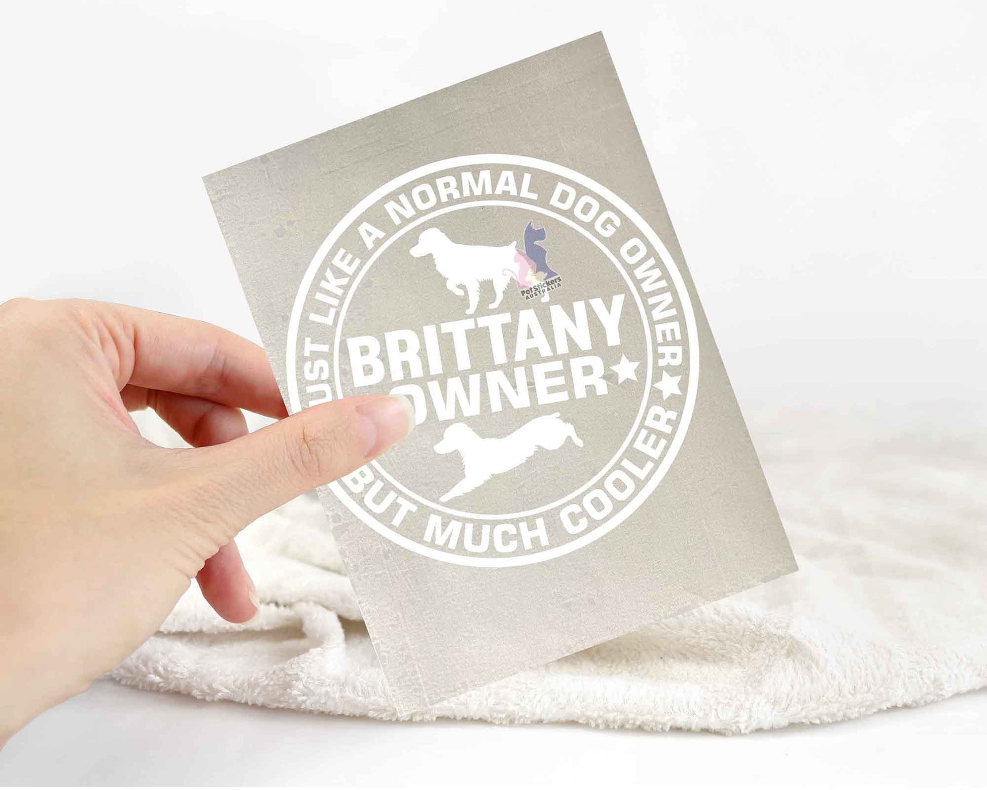 Brittany Dog Owner But Cooler Sticker