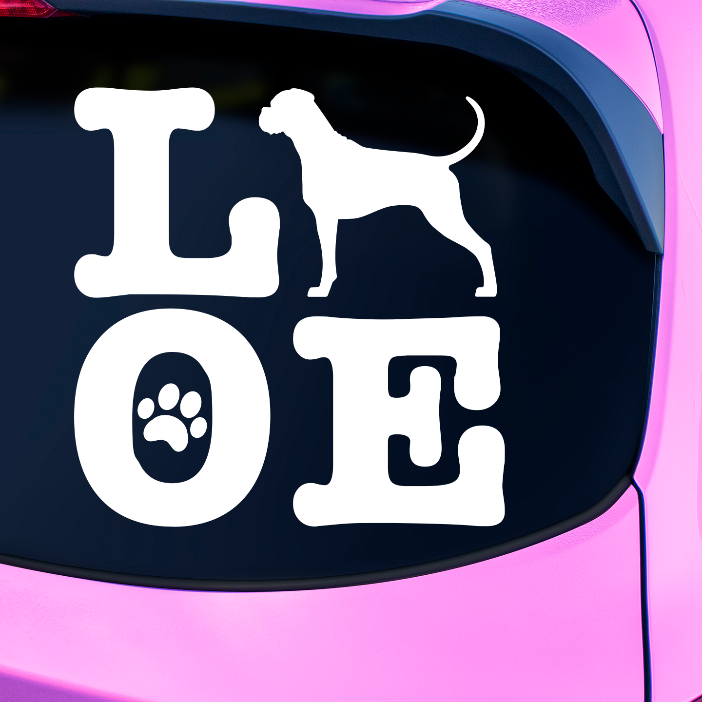 Boxer Love Sticker