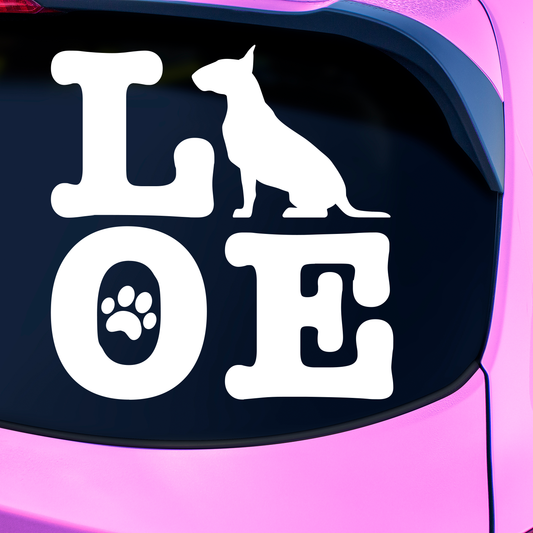 Bull Terrier Love Sticker