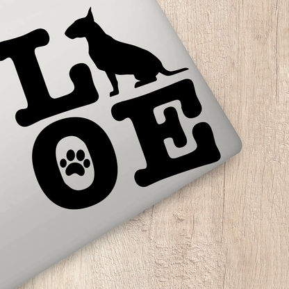 Bull Terrier Love Sticker