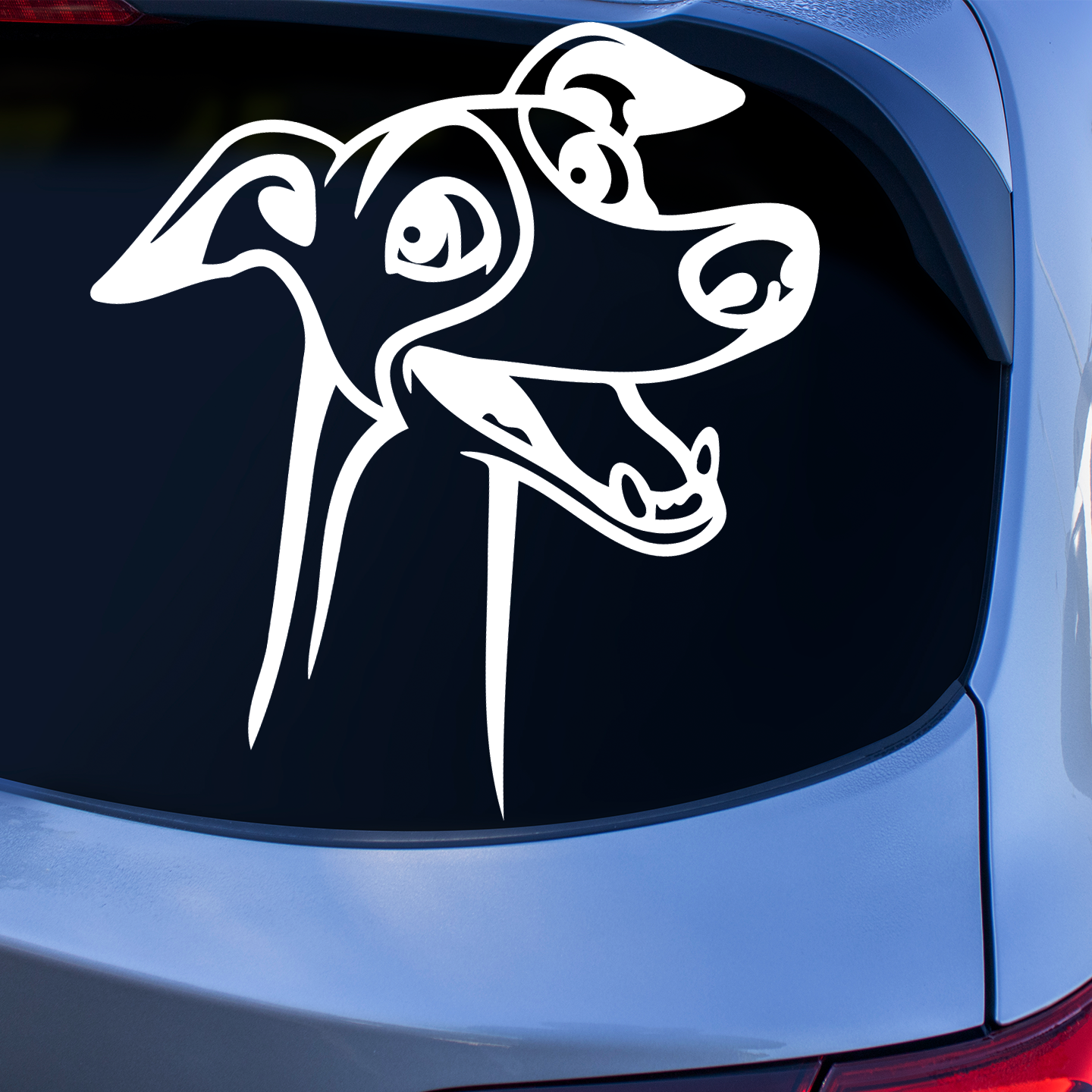 Greyhound Cartoon Sticker