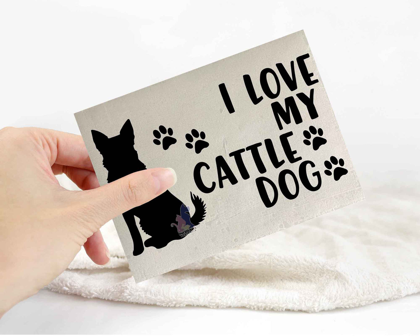 I Love My Cattle Dog Sticker