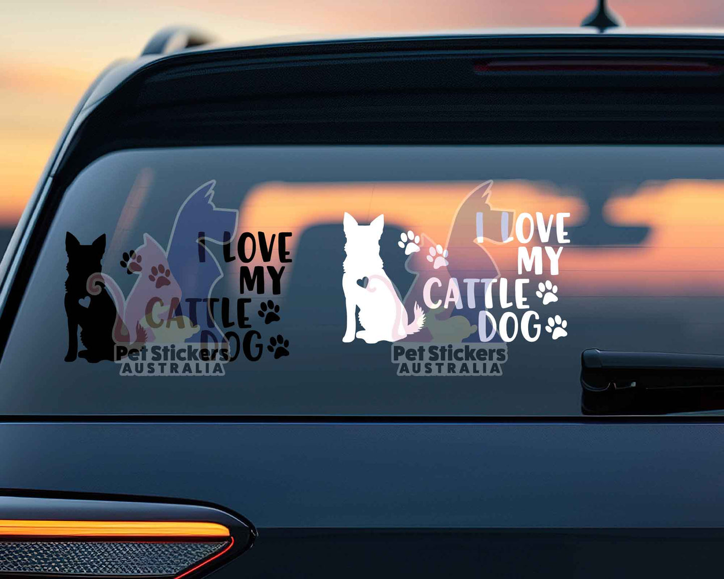 I Love My Cattle Dog Sticker