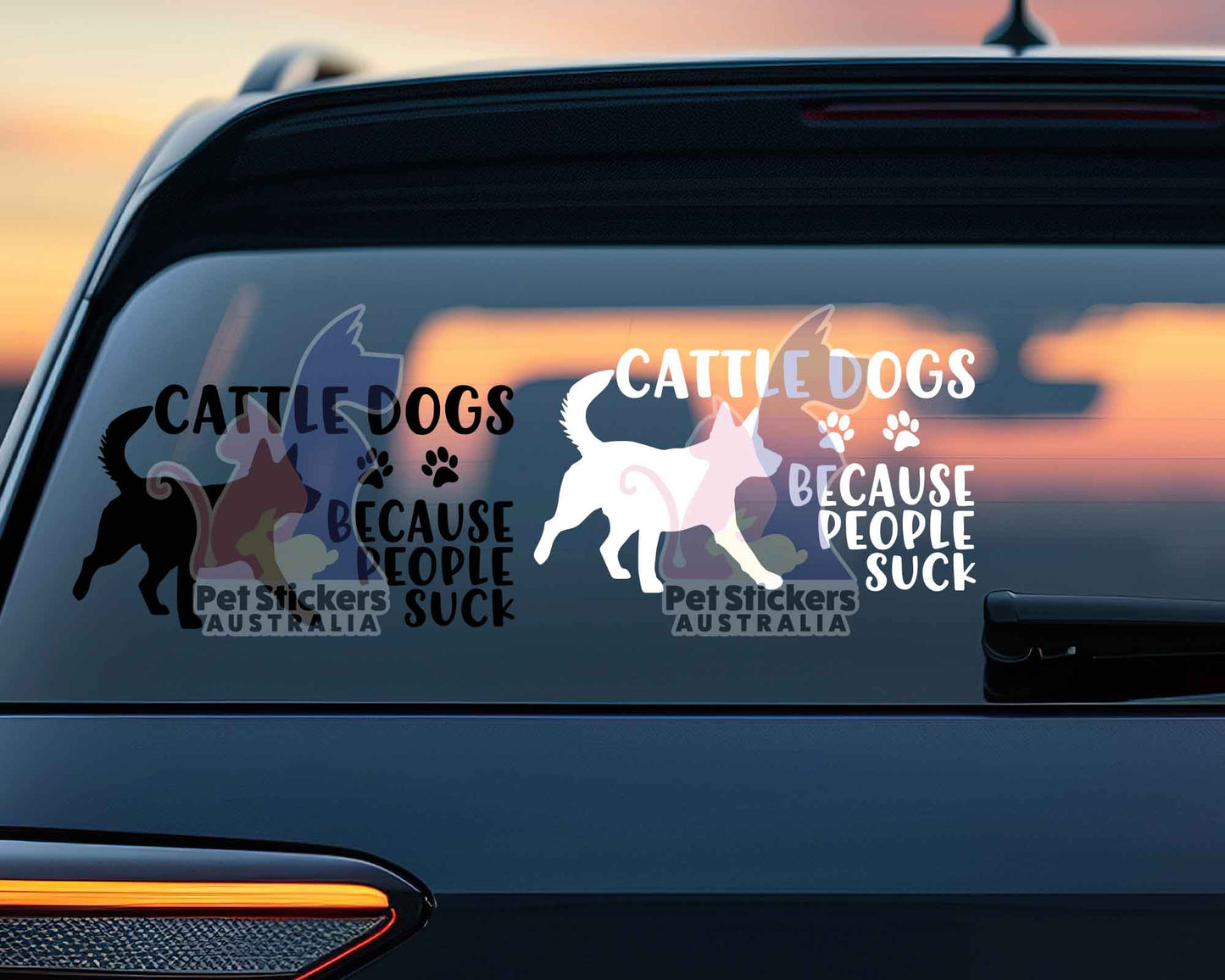 Cattle Dogs Because People Suck™ Sticker