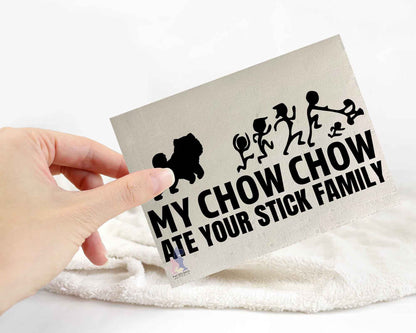 My Chow Chow Ate Your Stick Family Sticker