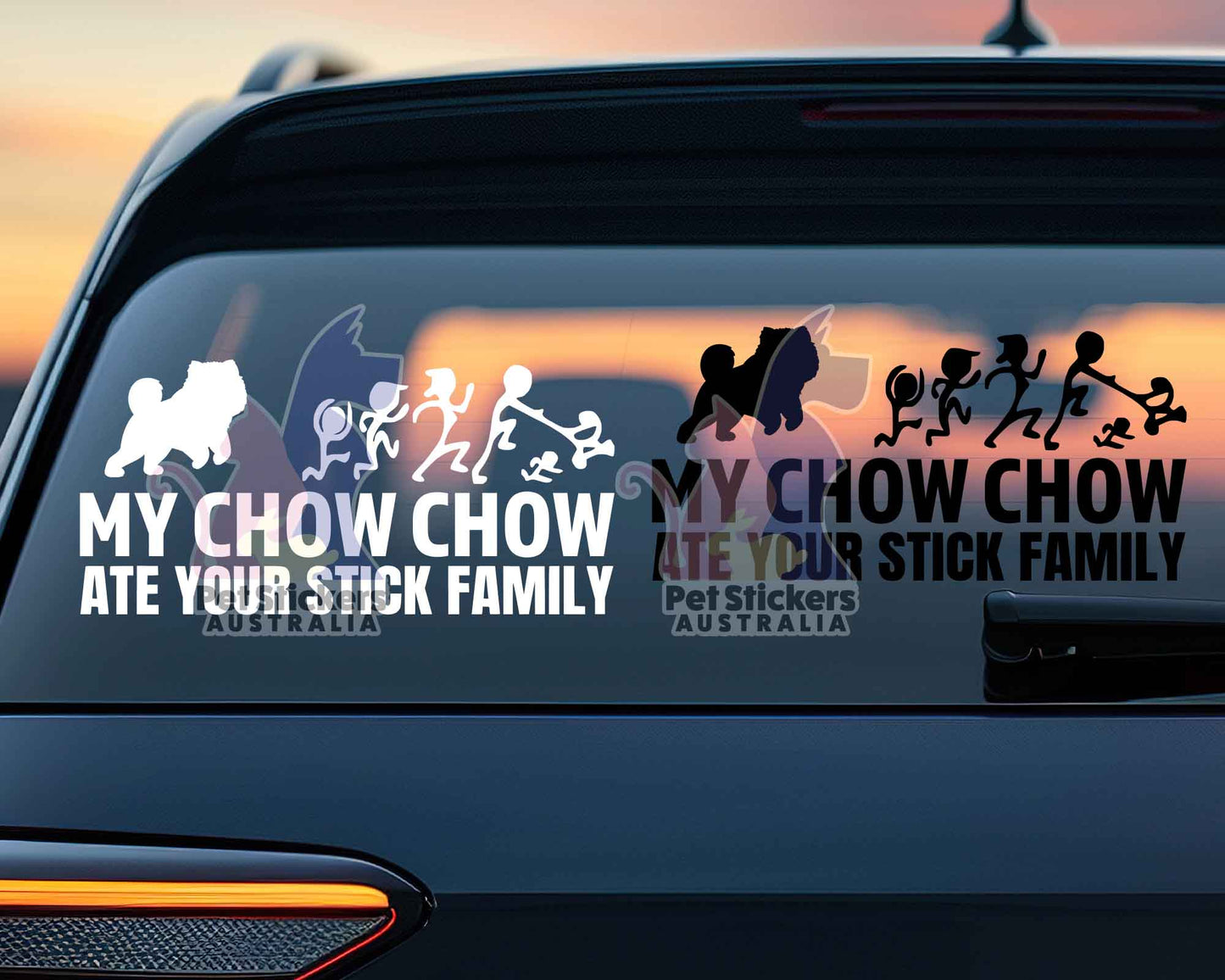 My Chow Chow Ate Your Stick Family Sticker