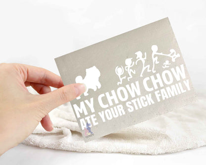 My Chow Chow Ate Your Stick Family Sticker