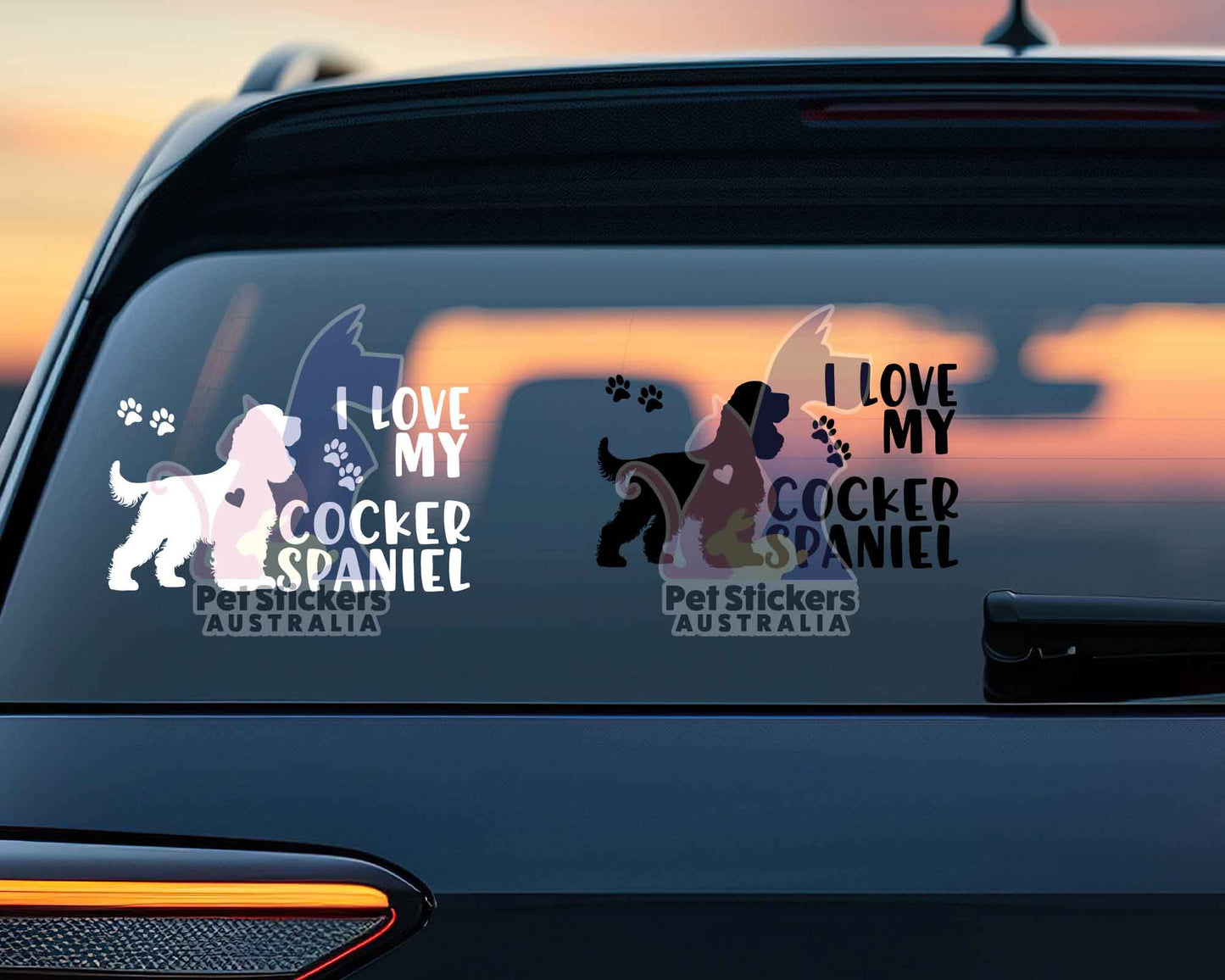 I Love My Cocker Spaniel Sticker