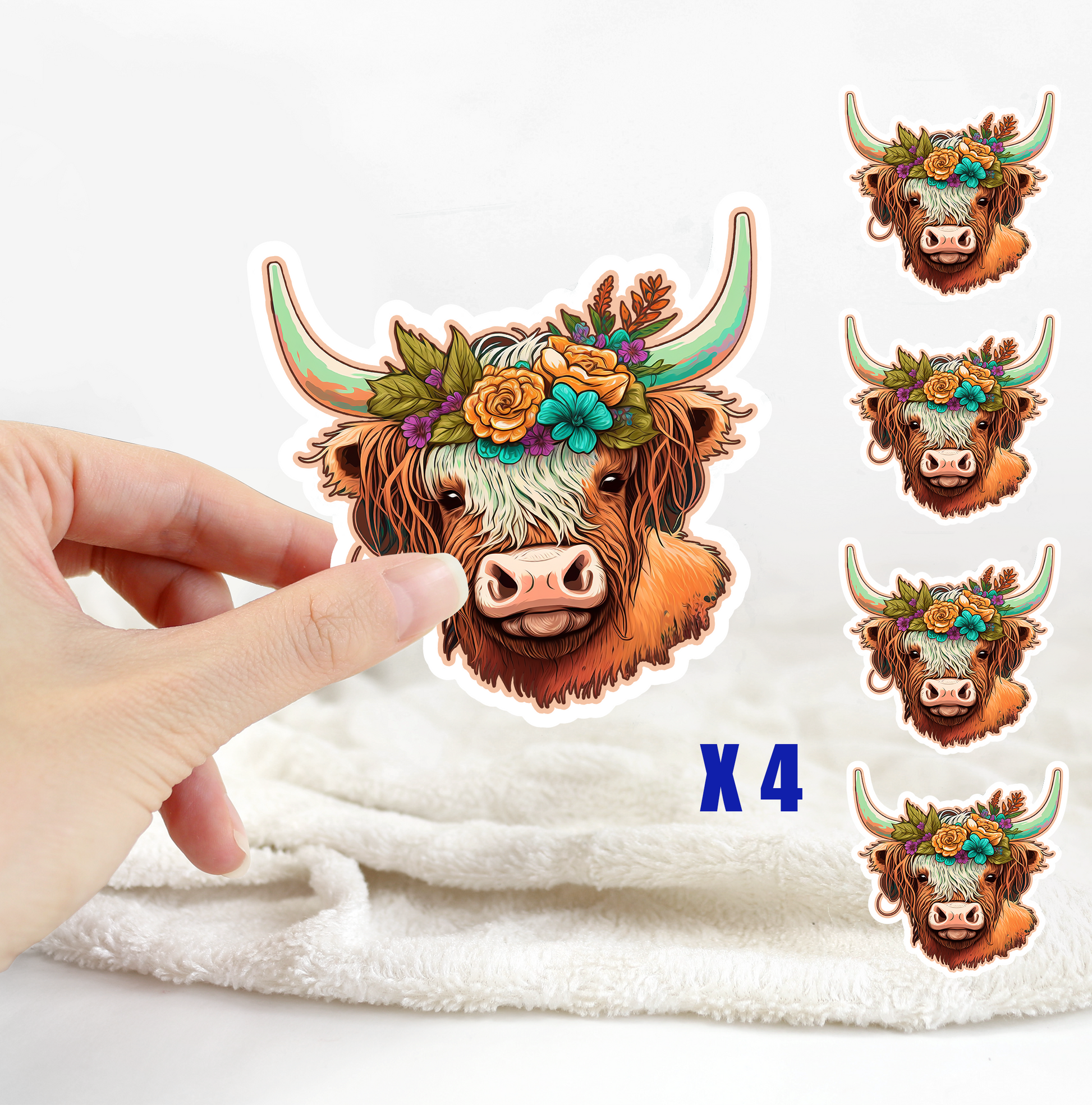 Highland Cow Stickers