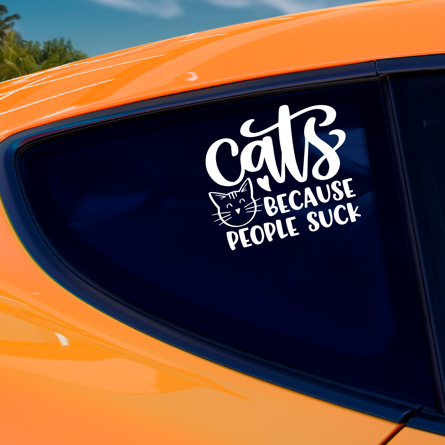 Cats Because People Suck Sticker