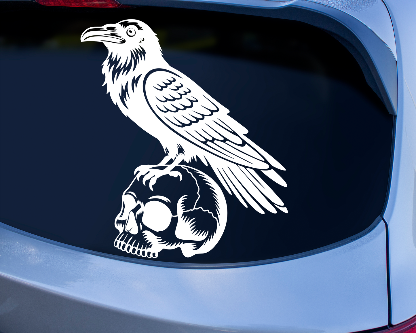 Crow And Skull Sticker