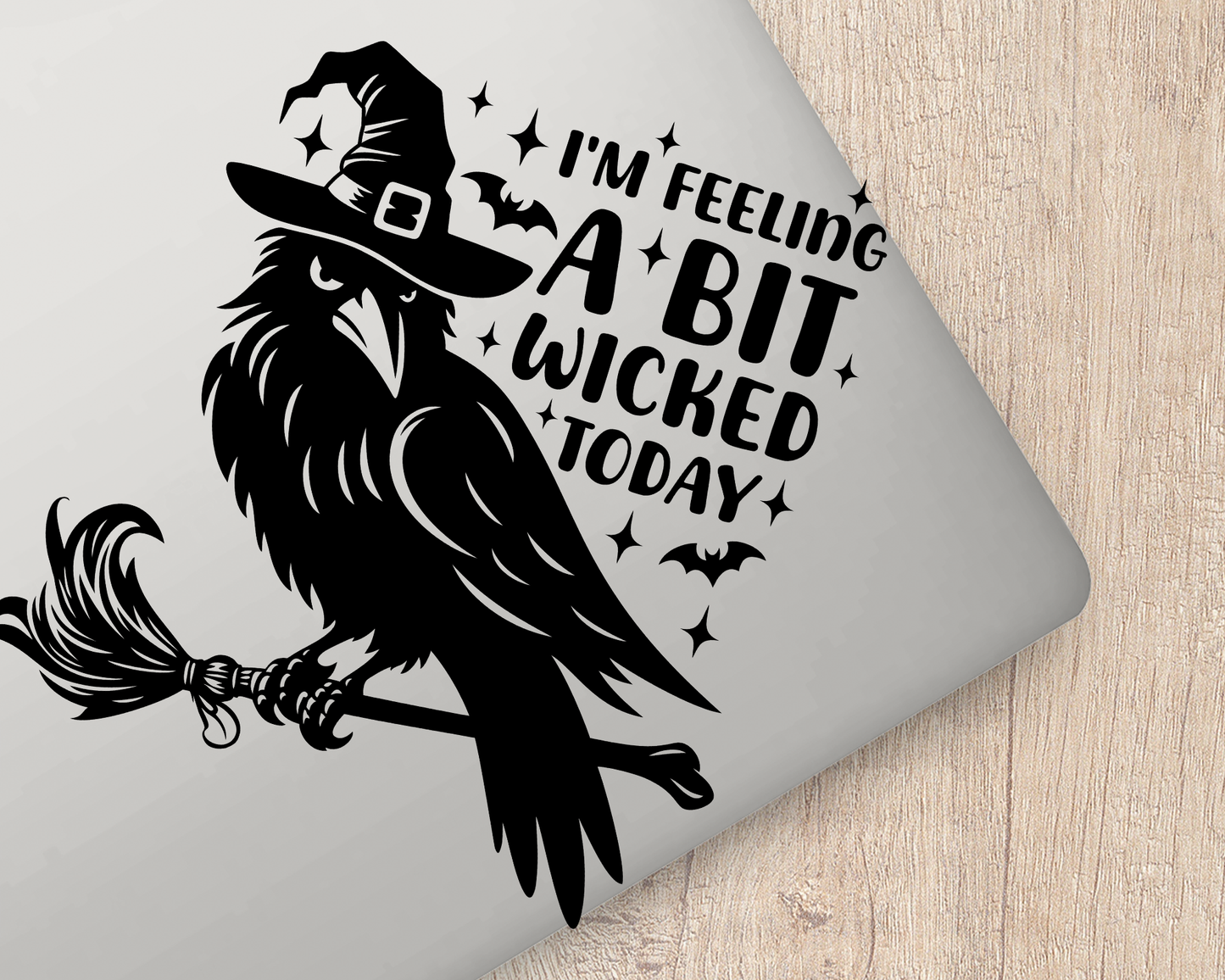 Crow Feeling A Bit Wicked Sticker