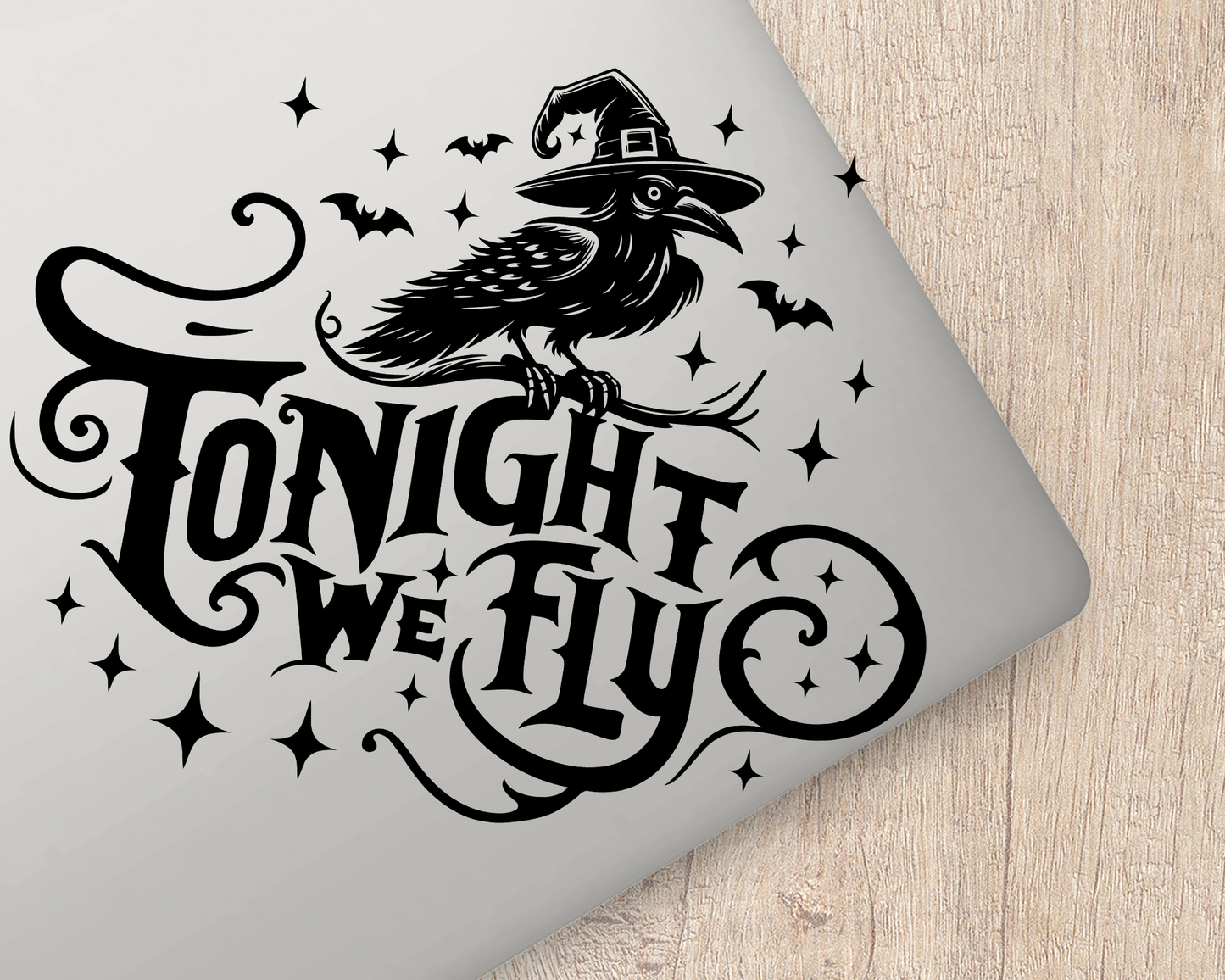 Crow Tonight We Fly Sticker