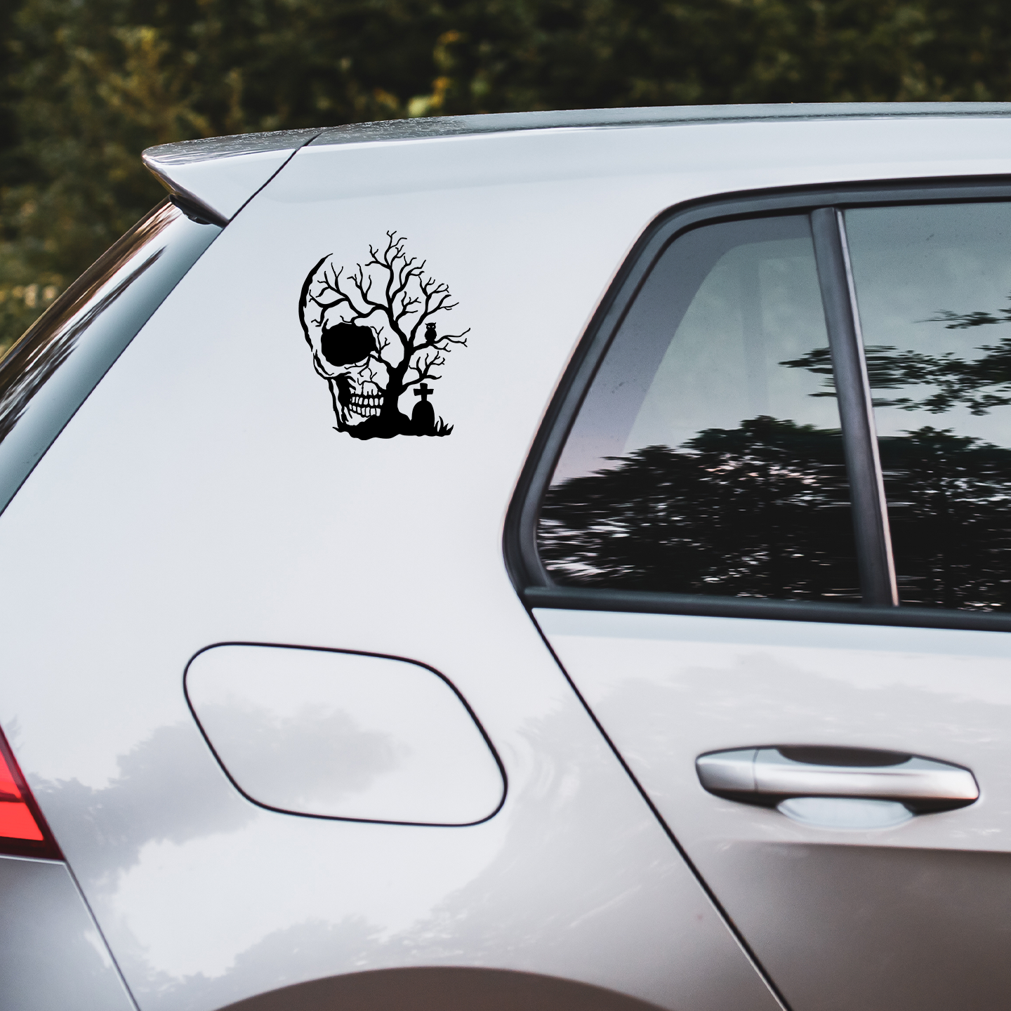 Skull Cemetery Sticker