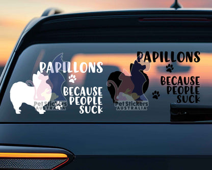 Papillons Because People Suck™ Sticker