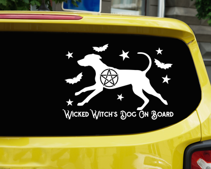 Wicked Witch's Dog On Board Doberman Sticker