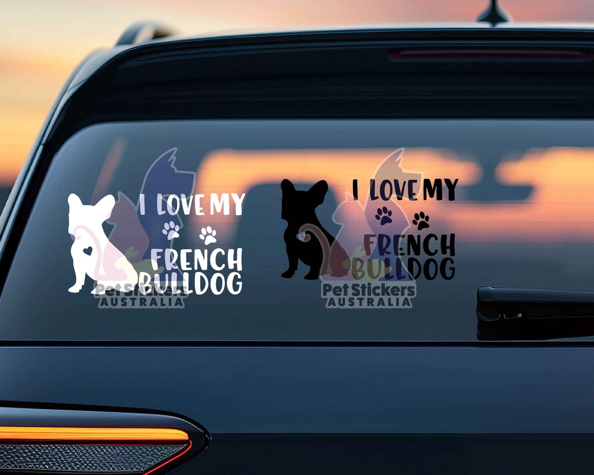 I Love My French Bulldog Sticker