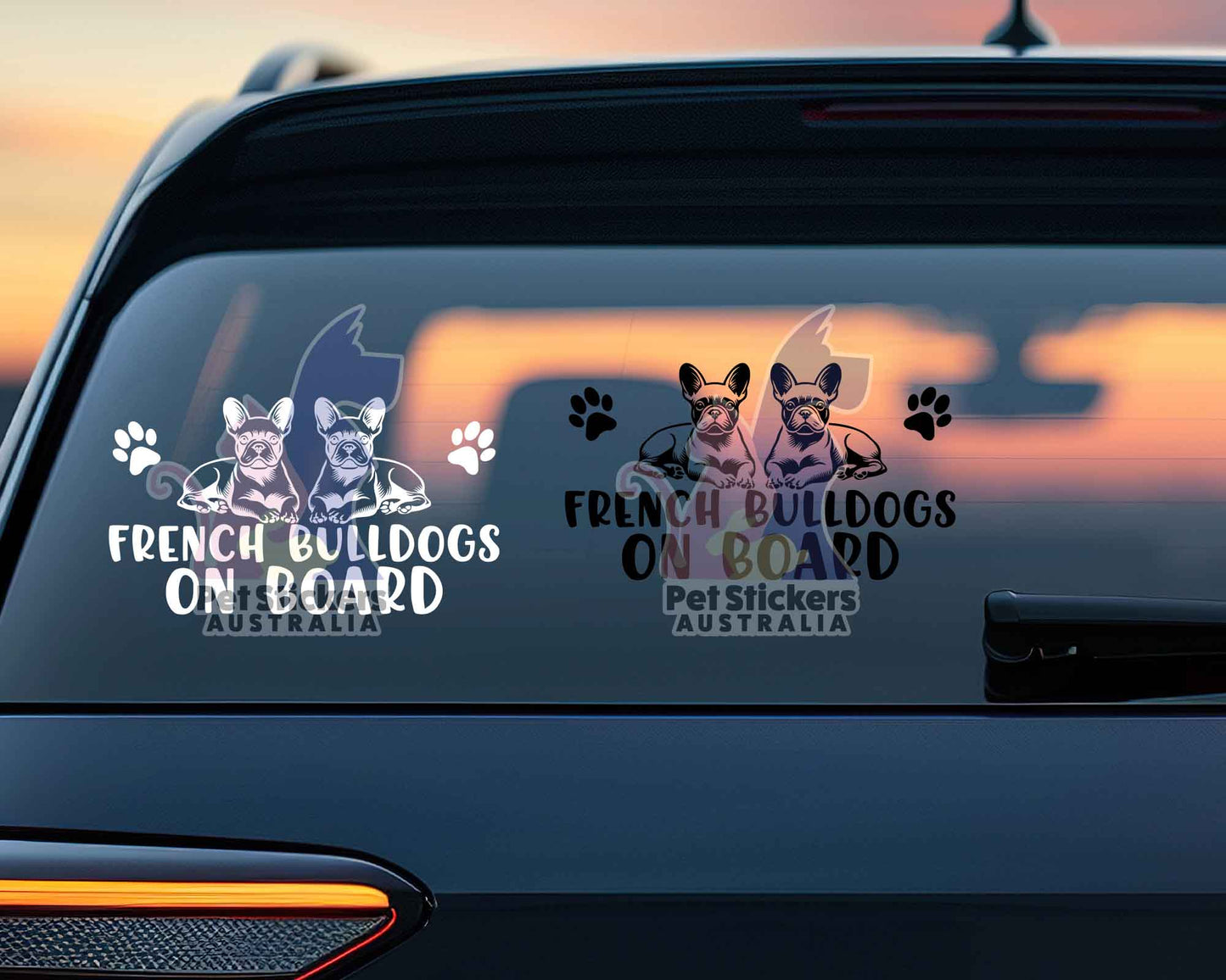 French Bulldogs On Board Sticker