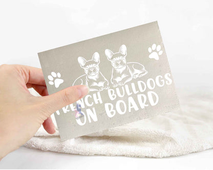 French Bulldogs On Board Sticker